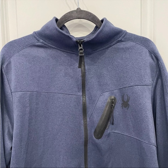 Spyder Active ProWeb Full-Zip Mock Neck Jacket Men's Size L - Picture 2 of 8